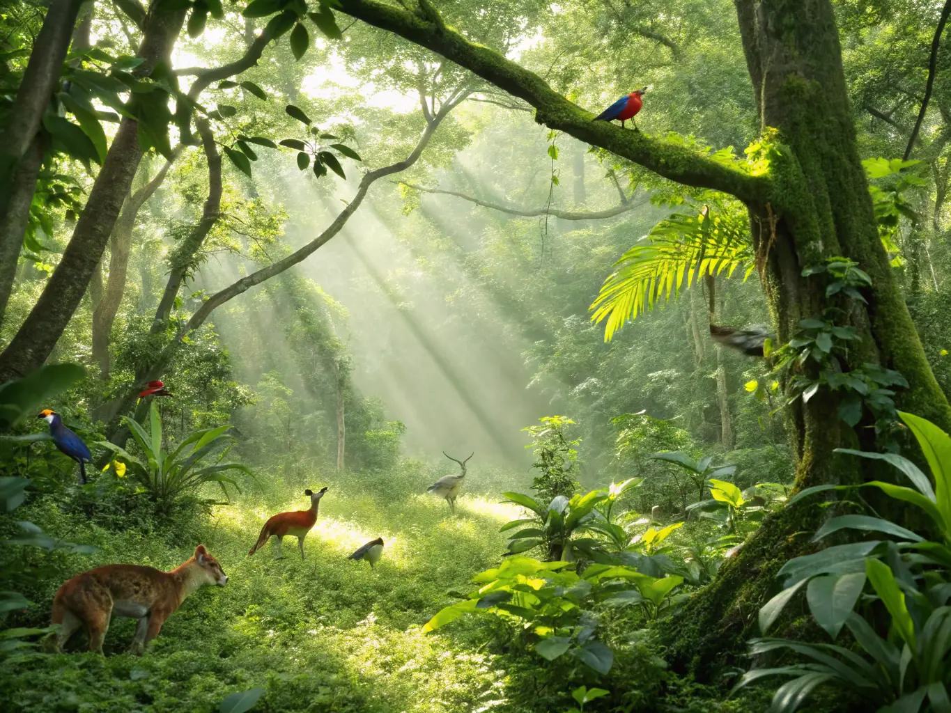 A photograph of a wildlife conservation area, showcasing efforts to protect and enhance natural habitats for local species.